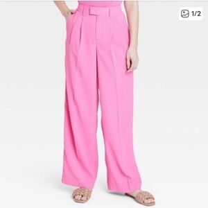 A New Day Bright Pink Wide-Leg Pants